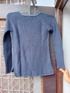 Beautiful Fit Blue Woolen  Top