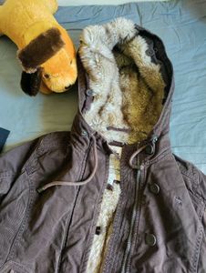 Abercrombie &amp; Fitch Fur Hooded Jacket