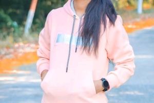 Baby Pink Colour Hoodie For Girl&#39;s