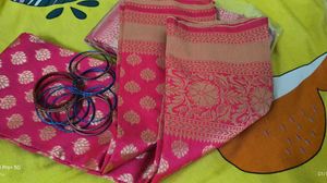 Grab Sale 🎄Elegant Pink Banarasi Silk Saree