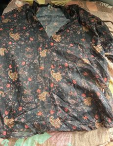Floral Print Sheer Top