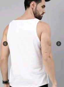 White Graphic Tank Top