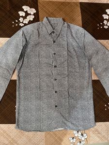 Relaxed Fit Grey Shirt For Men
