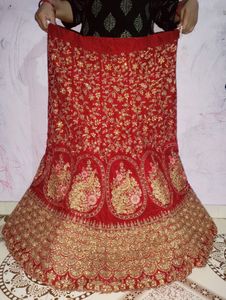 Stunning Red &amp; Gold Bridal Lehenga