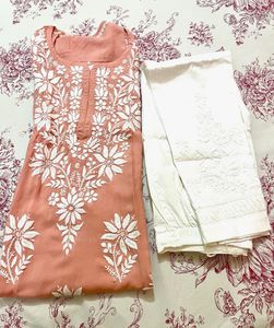 Chikankari Kurta and Pant