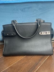 LYN Black Leather Satchel With A Missing Fitting