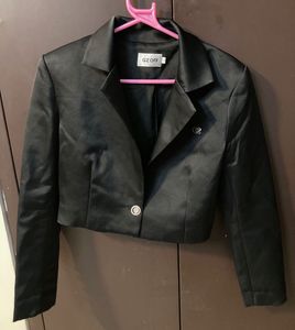 PINTEREST Chic Black Cropped Blazer