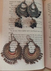 Combo Of Oxidised Jhumka And Chandbaliyan