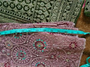 Women Designer Mirror Worked Unstiched Lehenga Cho