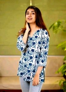 Floral Print Tunic Top