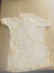 Gold Colour Unisex T-shirt withMustard Color desig