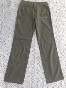 Olive Green Straight Pants For Women