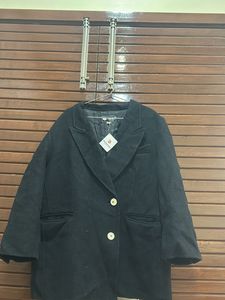 Womens Black Winter Overcoat Fit Upto 3xl