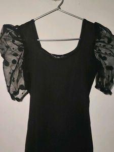 Elegant Black Midi Dress