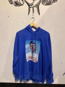 Blue Coca-Cola Graphic Hoodie
