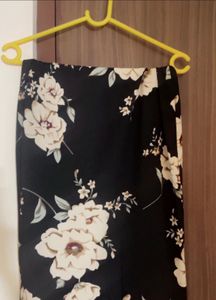 Floral Crop Top And Skirt Combo
