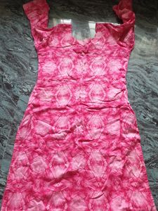 Pink Embroidery Dress With Salwar