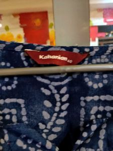 Women&#39;s Indigo Blue Printed Kurta