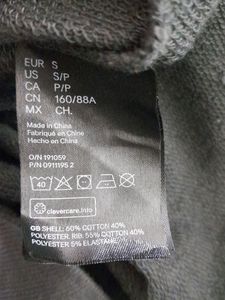 H&amp;M Charcoal Oversized Crop Sweatshirt