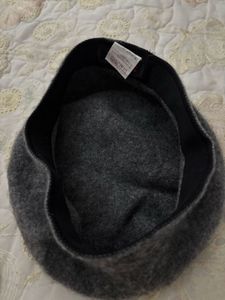 Gray Wool Beret Hat