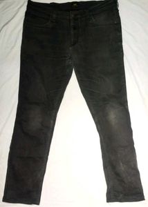 Dark Wash Corduroy Pants