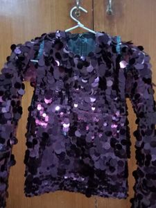 Sequin Top with Pearl Belt