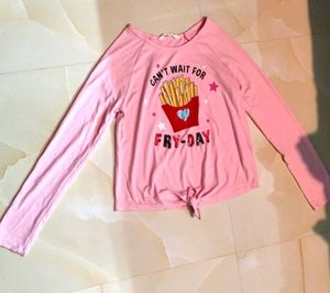 Pink Fry-Day Long Sleeve Top