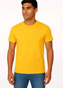 Classic Yellow Crew Neck Tee