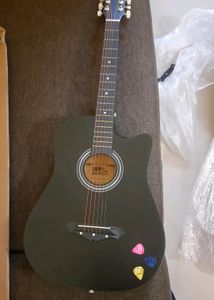intern INT-38C-BK Acoustic Guitar Linden Wood Rose