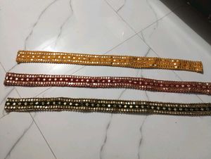 Set of 3 Mirror Work Waist Belts