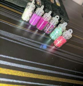 Mini Glitter And Charm Bottles For Nails Or Makeup
