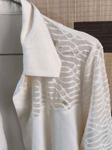 Beautiful White Net Shirt Top