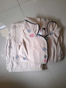 Cute Heart Print Pajama Set
