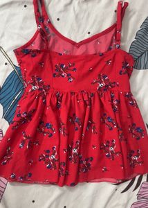 Floral Red Tank Top