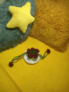 Viral Crochet Rose potli Pouch/earpodes pouch
