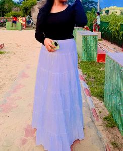 Big Flared Long Skirt