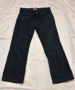 ROBBERS BLACK COTTON PANTS