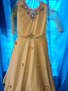 Embellished Yellow Girls' Dress