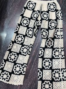 Off White Crochet Co Ord Set