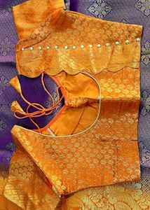 Saree with designer blouse