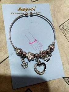 Silver Charm Bangle Bracelet