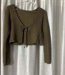 Brown Knit Cardigan