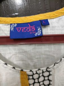 White Printed Kurta