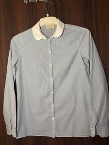 Striped Blouse with Peter Pan Collar