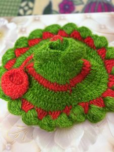 Handcrafted Idol Dress colour green