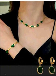 A Green Stone Jewelry Set For Luck &amp; Prosperity.