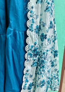 Blue Tiered Maxi Dress
