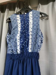 Blue Printed Jumpsuit