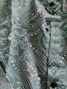 Green Paisley Button-Down Shirt