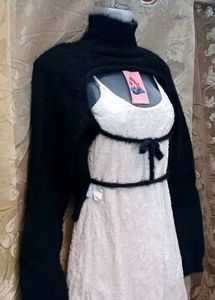 High-neck Bolero Sweater